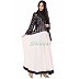Lacy abaya in Black and Peach Lacy abaya in Black and Peach